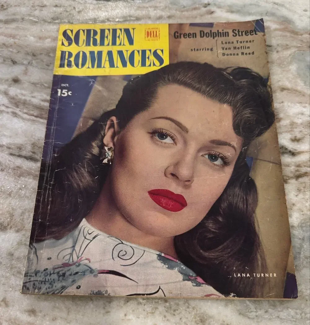 Vtg Screen Romances Magazine Oct. 1947 Lana Turner Ads Fashion +